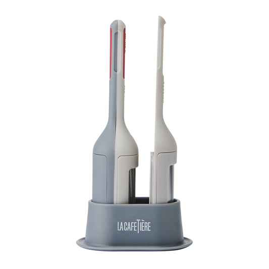 La cafetiere Brewstir 2 In 1 Tea & Coffee Infuser with Storage Stand