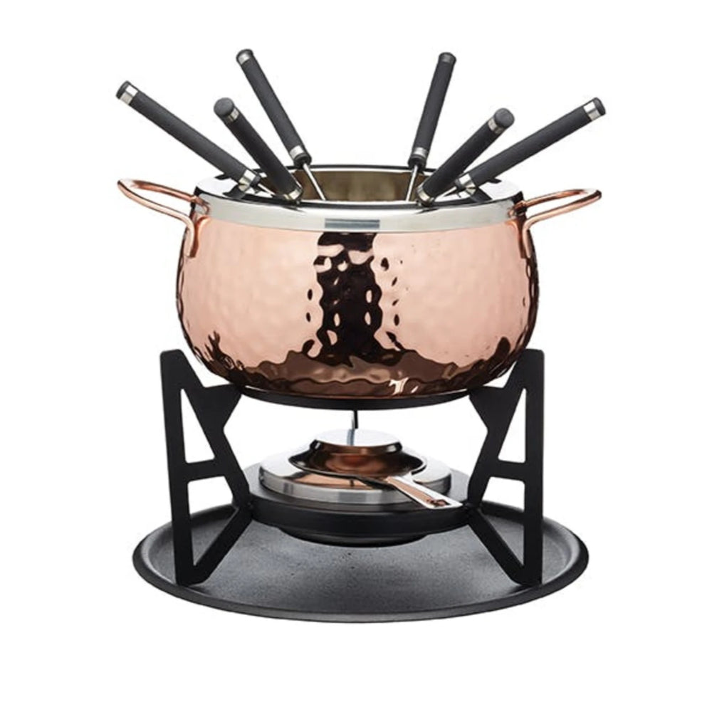 Artesa Copper Finish Fondue Set