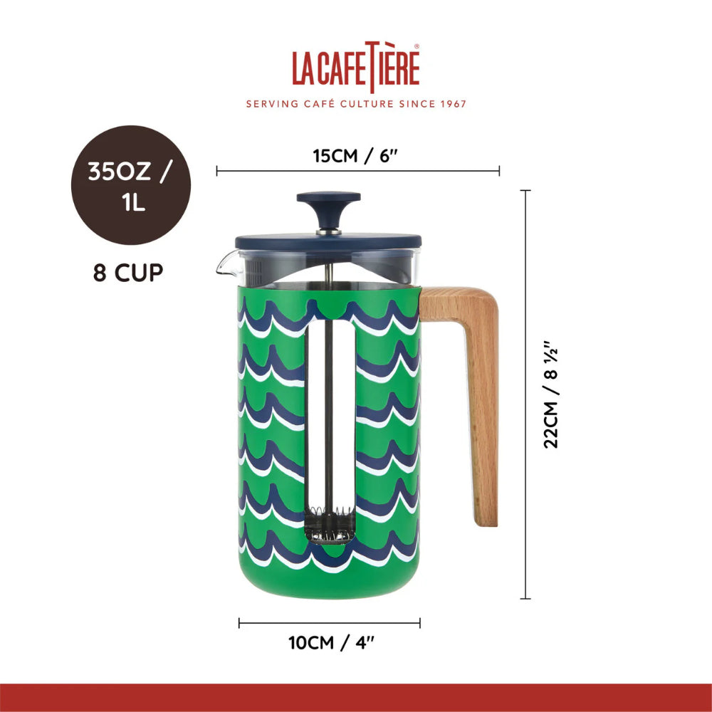 La Cafetiere Pisa Stainless Steel Cafetiere Cyan Tides