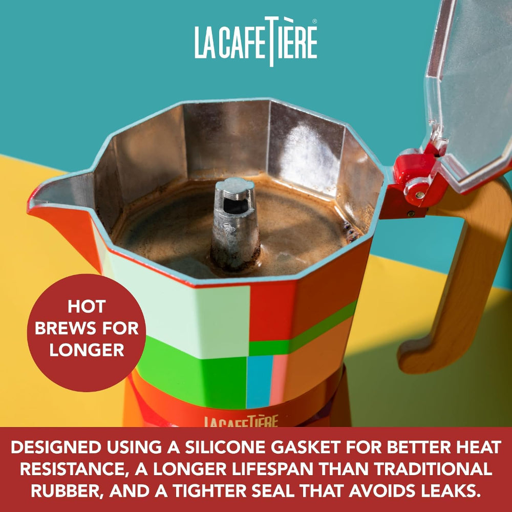 La Cafetiere Venice Aluminium Espresso Maker 6 Cup Utopian Lines