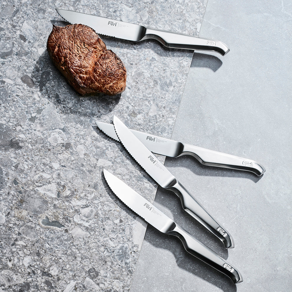 Furi 4 Piece Serrated Steak Knives Set Stainless Steel Knives at Robins Kitchen