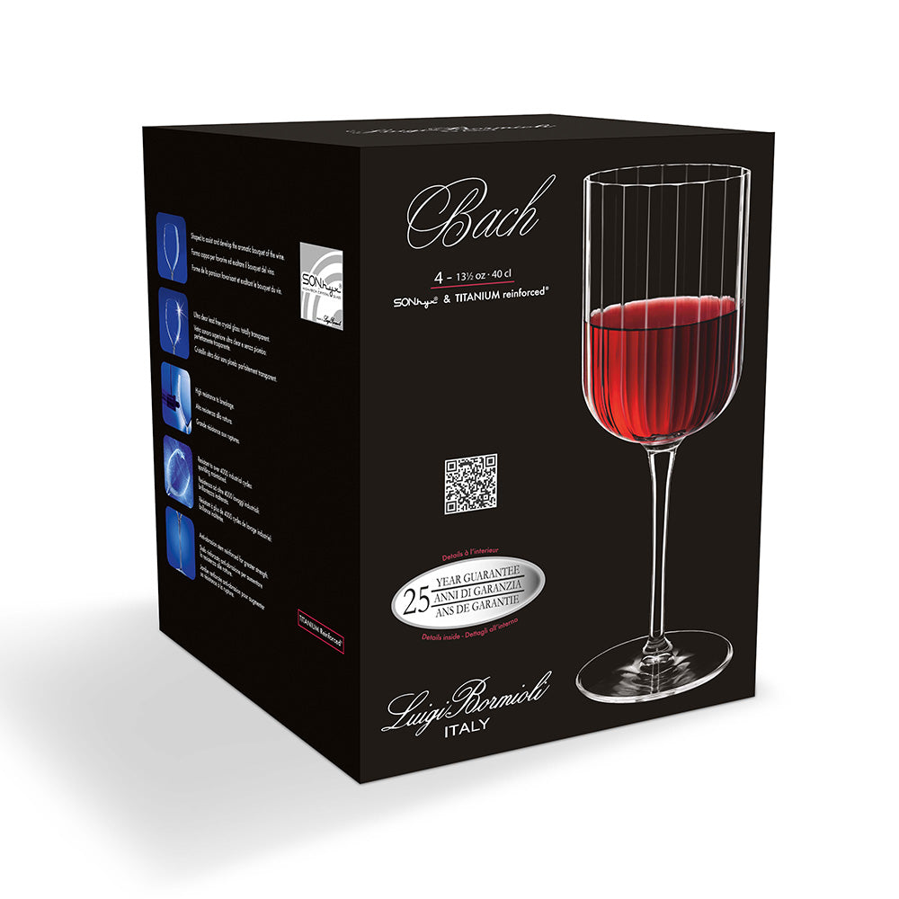 Luigi Bormioli Bach Set Of 4 Red Wine Glasses 400ml Robins Kitchen 0675