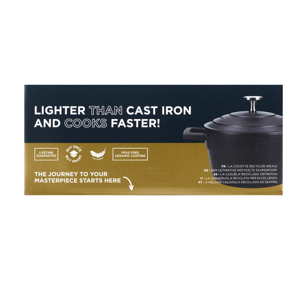 Mastercraft Casserole Dish Cast Aluminium 16cm Black