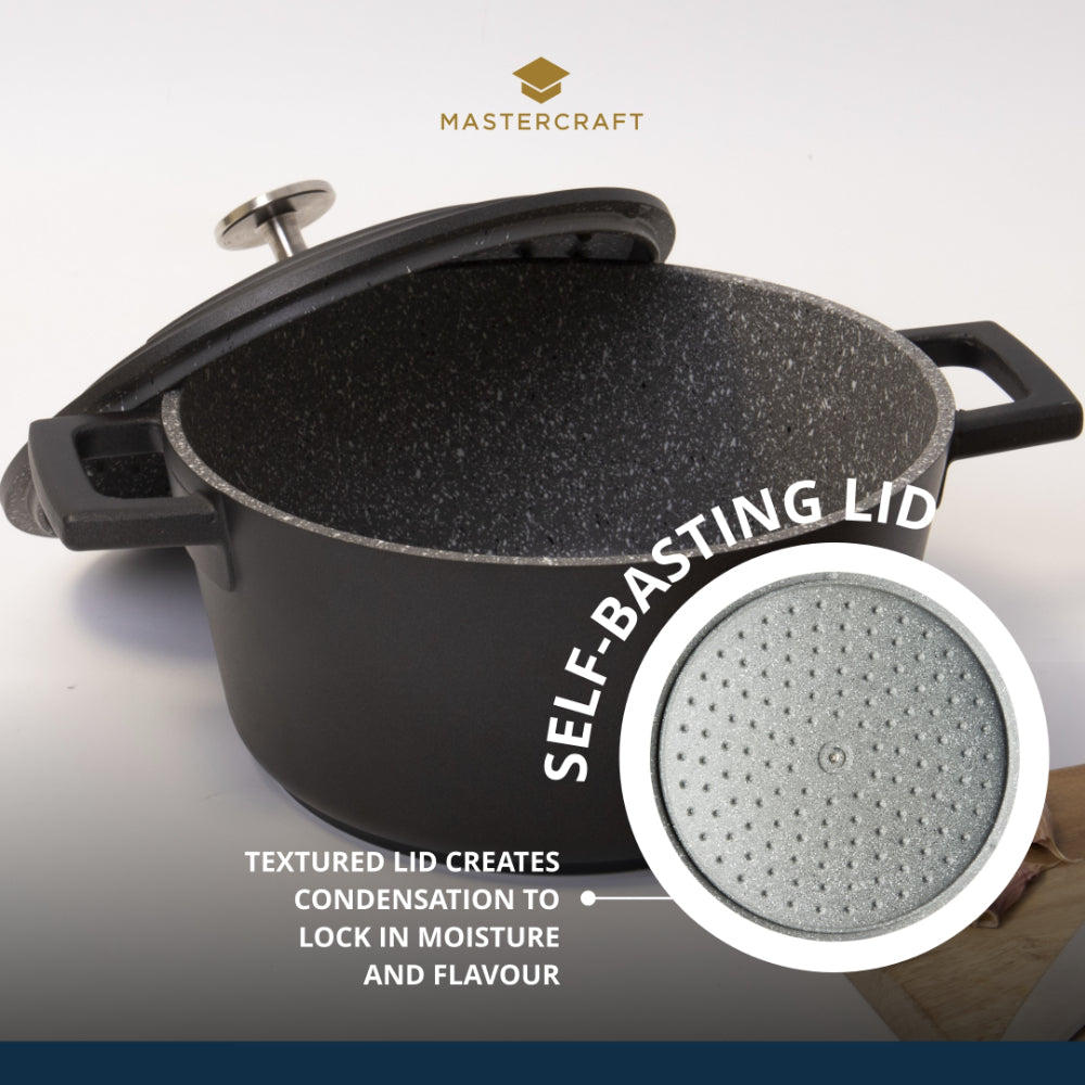 Mastercraft Casserole Dish Cast Aluminium 20cm Black