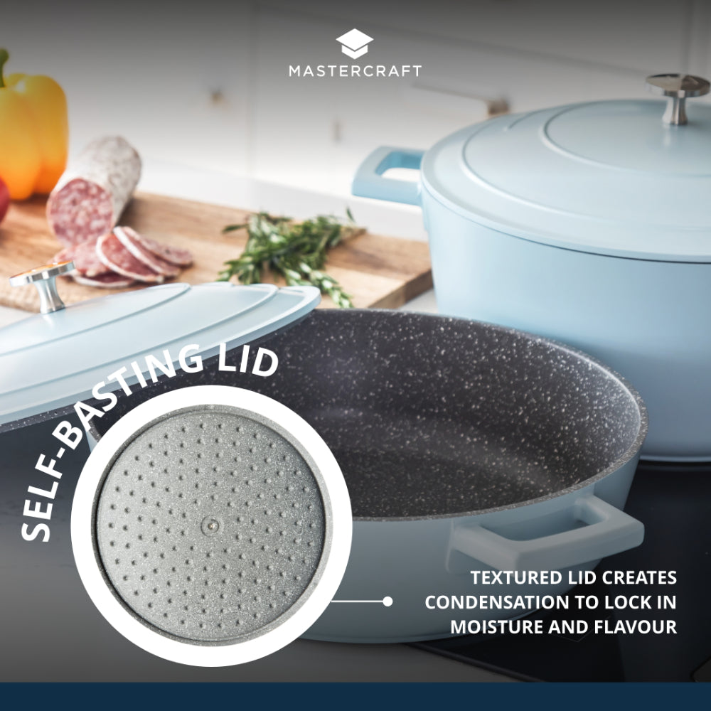 Mastercraft Casserole Dish Cast Aluminium 20cm Sky Blue
