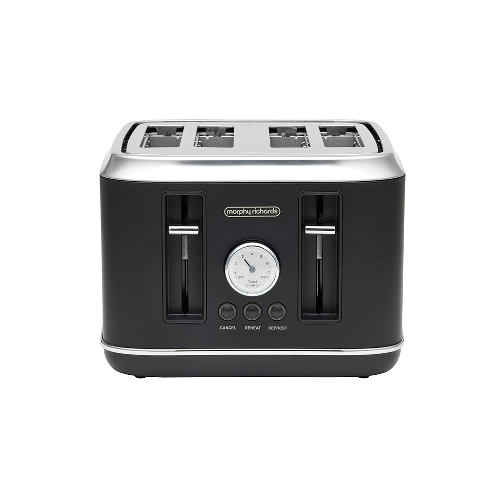 Morphy Richards Boutique 4 Slice Retro Toaster Black