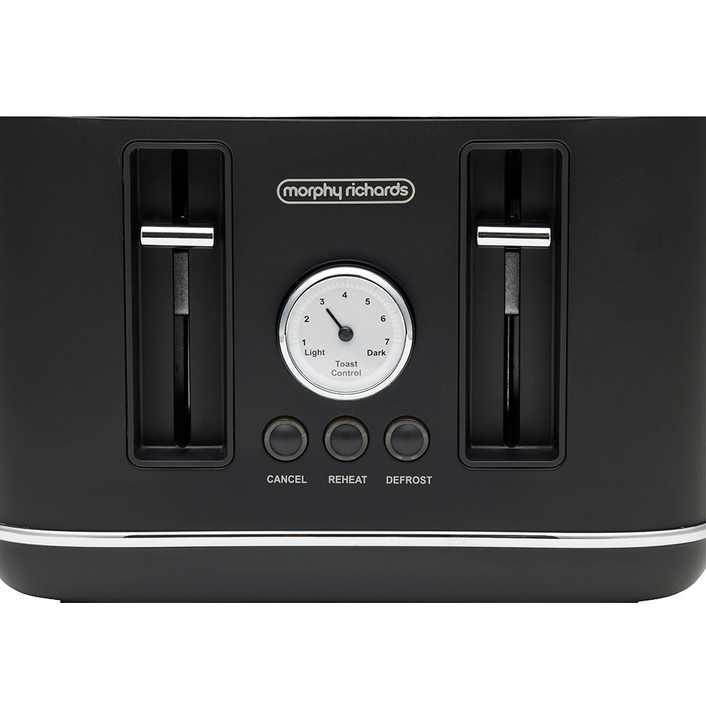 Morphy Richards Boutique 4 Slice Retro Toaster Black