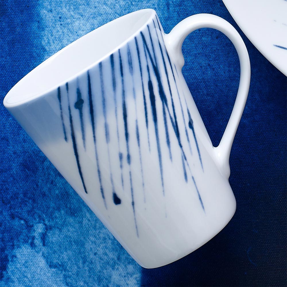 Noritake Hanabi 4 Piece Mug Set 355ml Blue & White