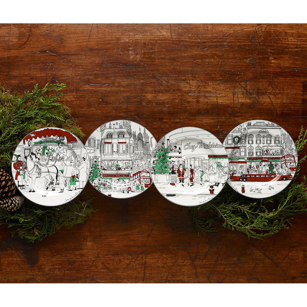 Noritake Le Restaurant Xmas Cake Plate Set 20cm