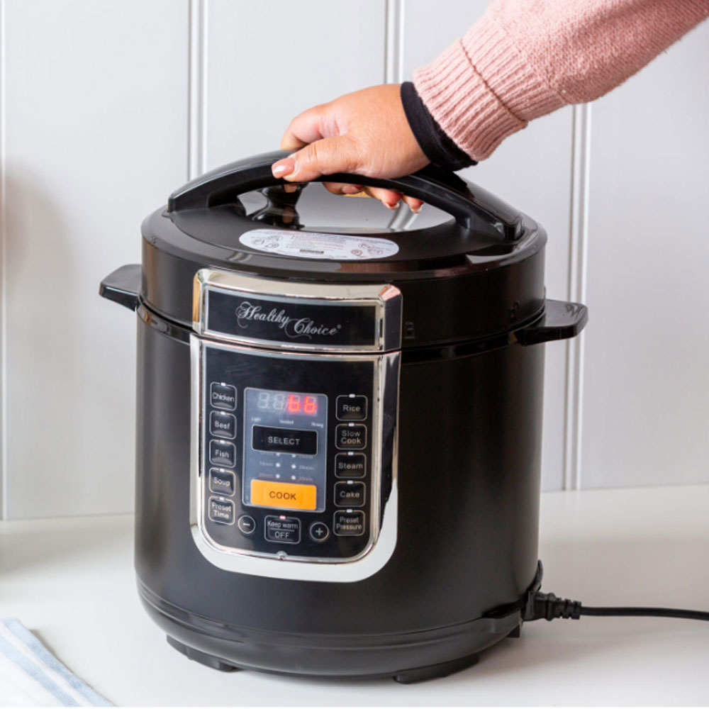 Healthy Choice Ceramic Coated PFAS Free Automatic Pressure Cooker 6L