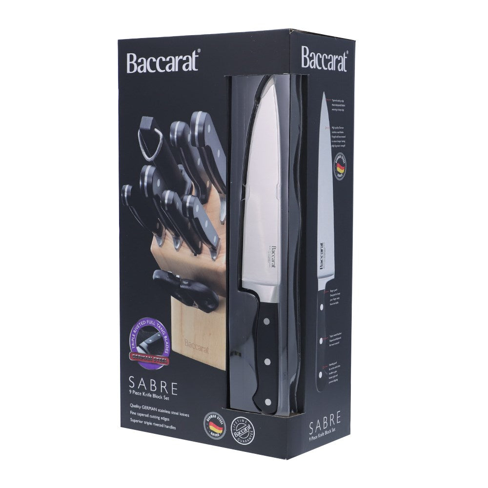 Baccarat SABRE 9 Piece Knife Block