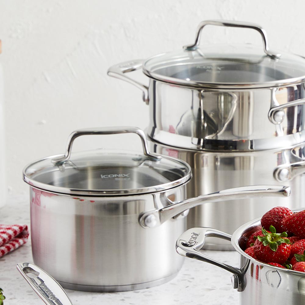 Baccarat iconiX Stainless Steel Saucepan with Lid 18cm at Robins Kitchen
