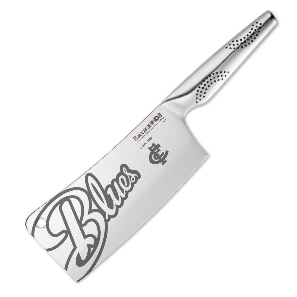 Baccarat iD3 Cleaver 17.5cm AFL Carlton Blues at Robins Kitchen