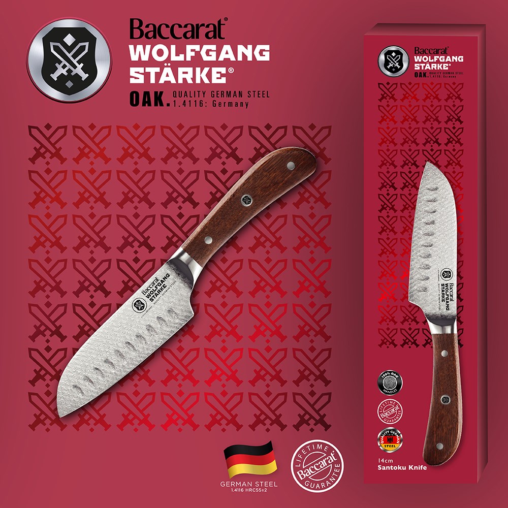 Baccarat WOLFGANG STARKE Oak Santoku Knife 14cm