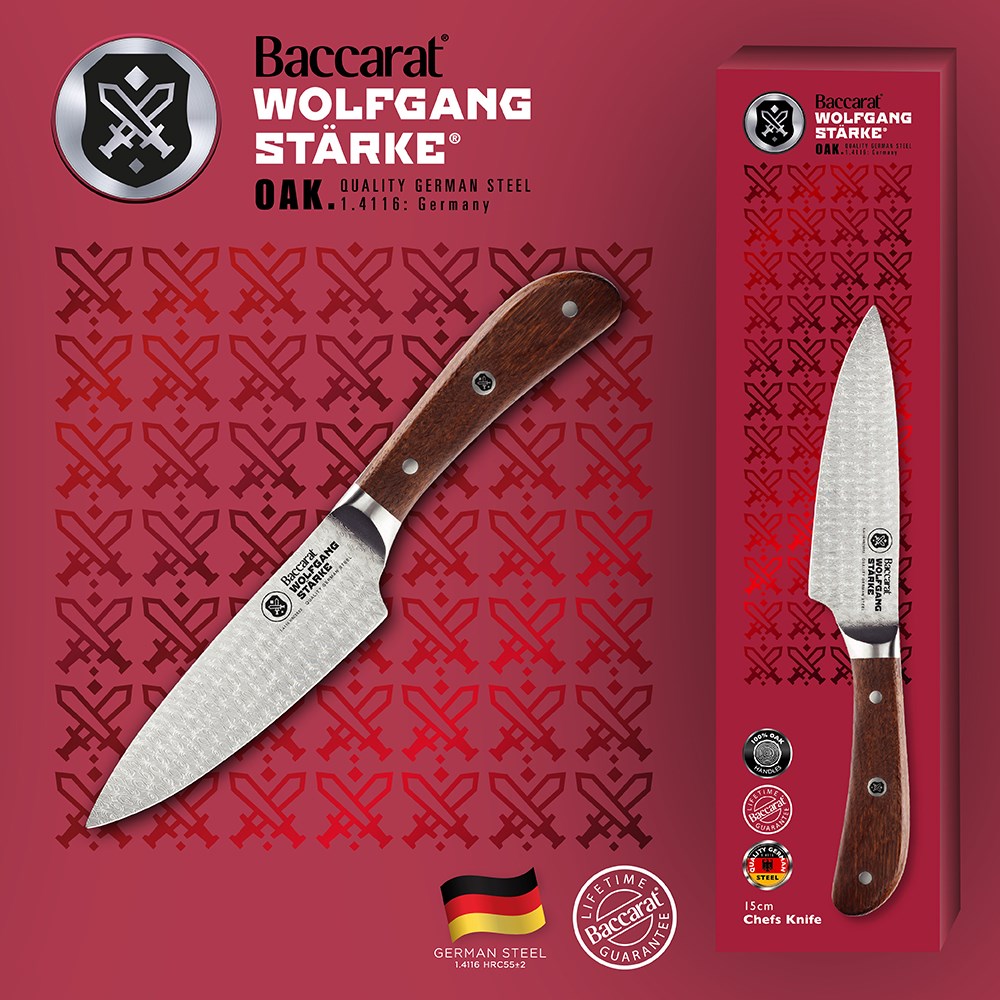 Baccarat WOLFGANG STARKE Oak Chefs Knife 15cm