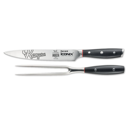 Baccarat iconiX Carving Knife Set AFL North Melbourne Kangaroos at Robins Kitchen