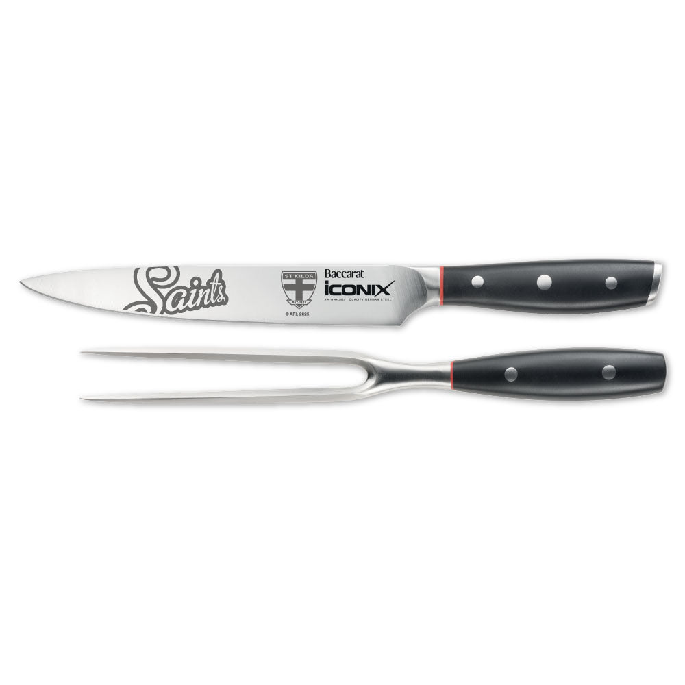 Baccarat iconiX Carving Knife Set AFL St Kilda Saints at Robins Kitchen