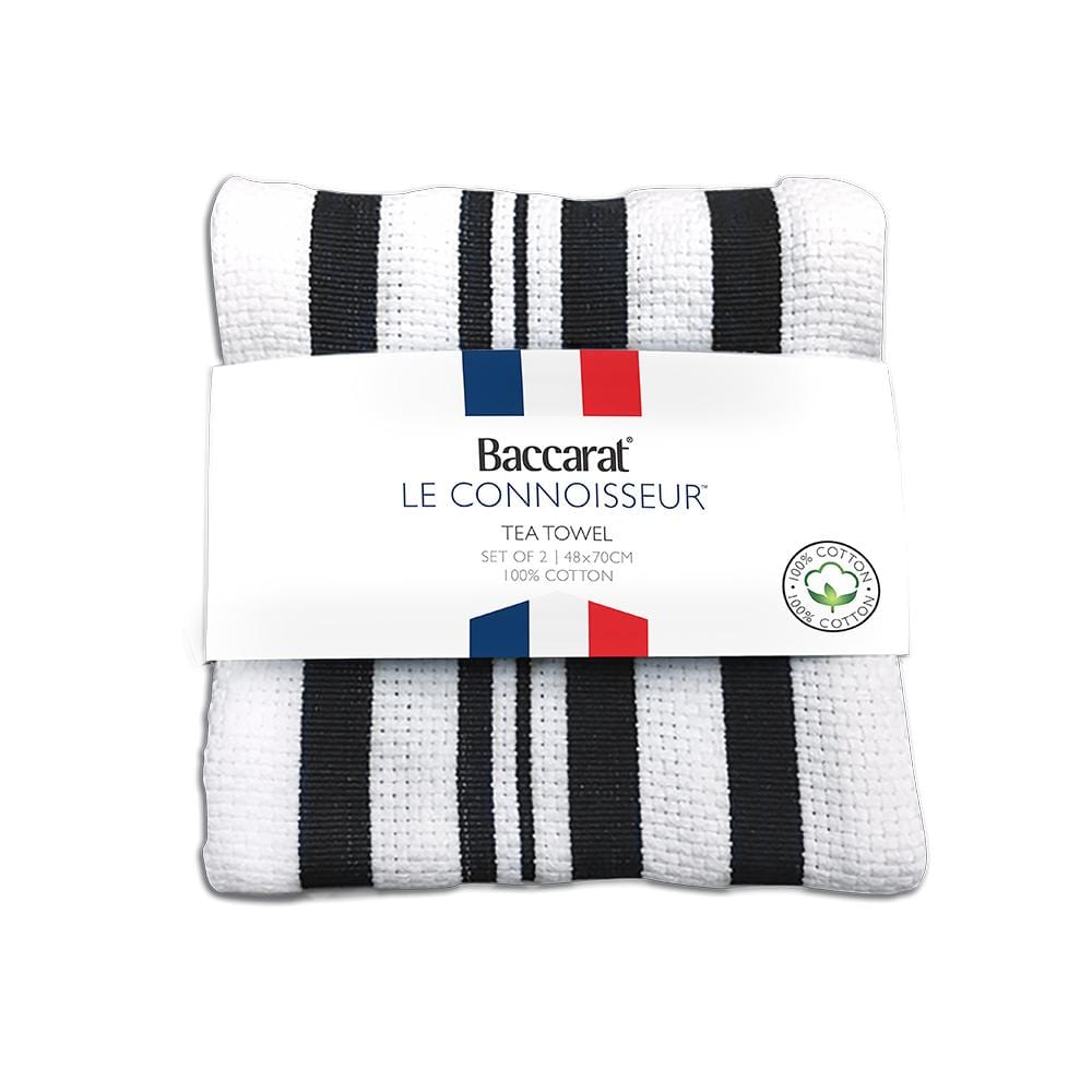 Baccarat Le Connoisseur Set of 2 Tea Towels Stripe