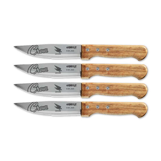 GRYLT Jumbo 4 Piece Steak Knife Set AFL Adelaide Crows at Robins Kitchen