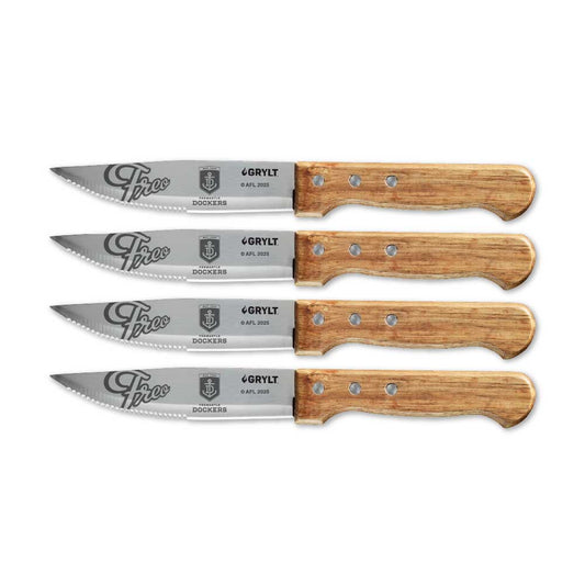 GRYLT Jumbo 4 Piece Steak Knife Set AFL Freemantle Dockers at Robins Kitchen