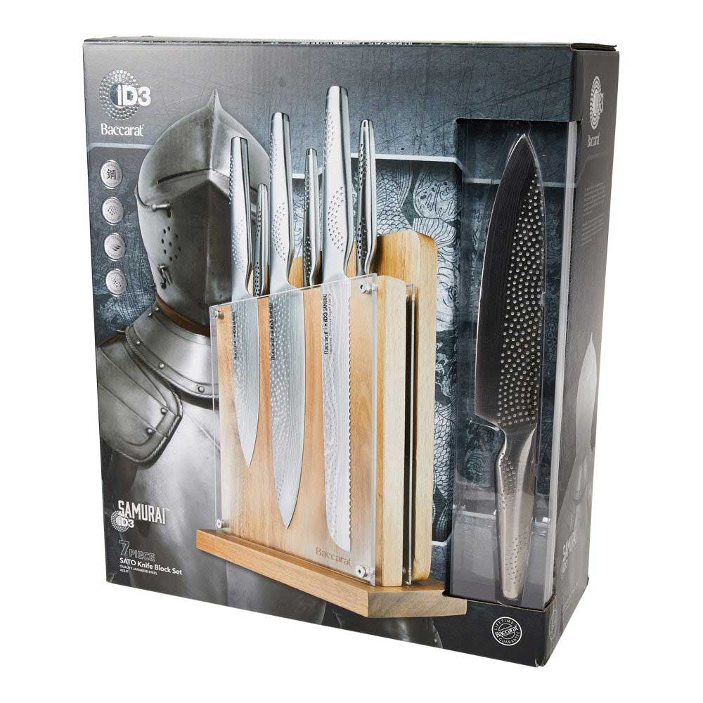 Baccarat iD3 SAMURAI Sato 7 Piece Knife Block