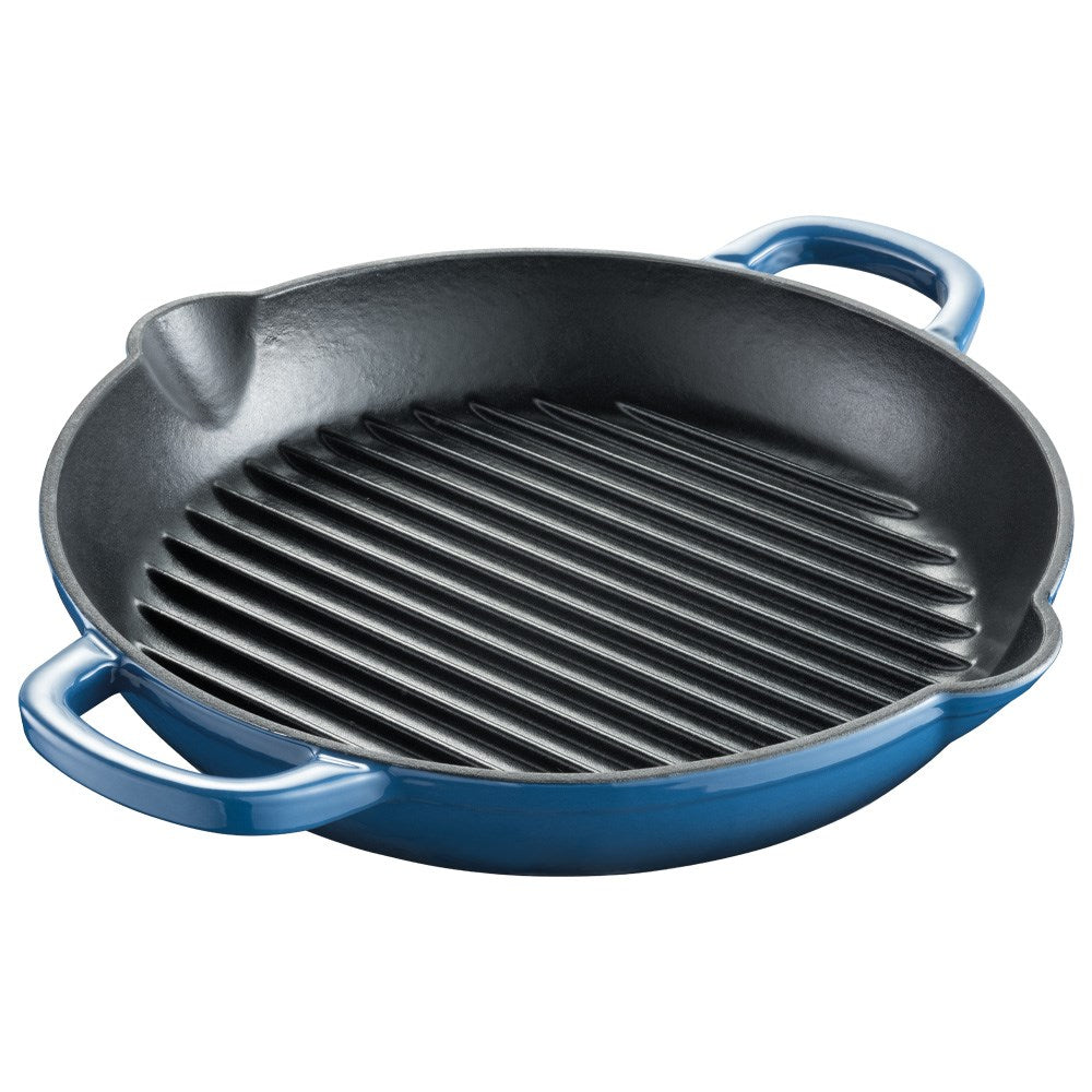 Baccarat Le Connoisseur Cast Iron Round Grill Pan Ink