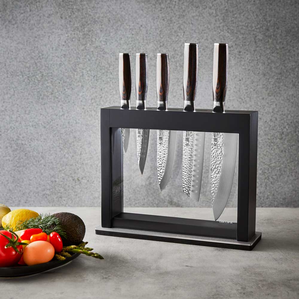 Baccarat Damashiro EMPEROR Hisa 6 Piece Knife Block