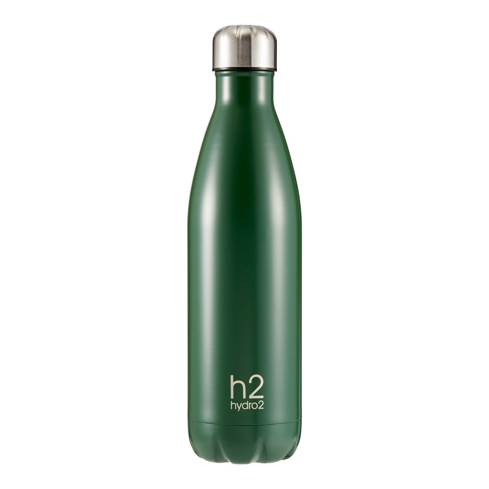 h2 hydro2 Quench Stainless Steel Water Drink Bottle 750ml khaki green