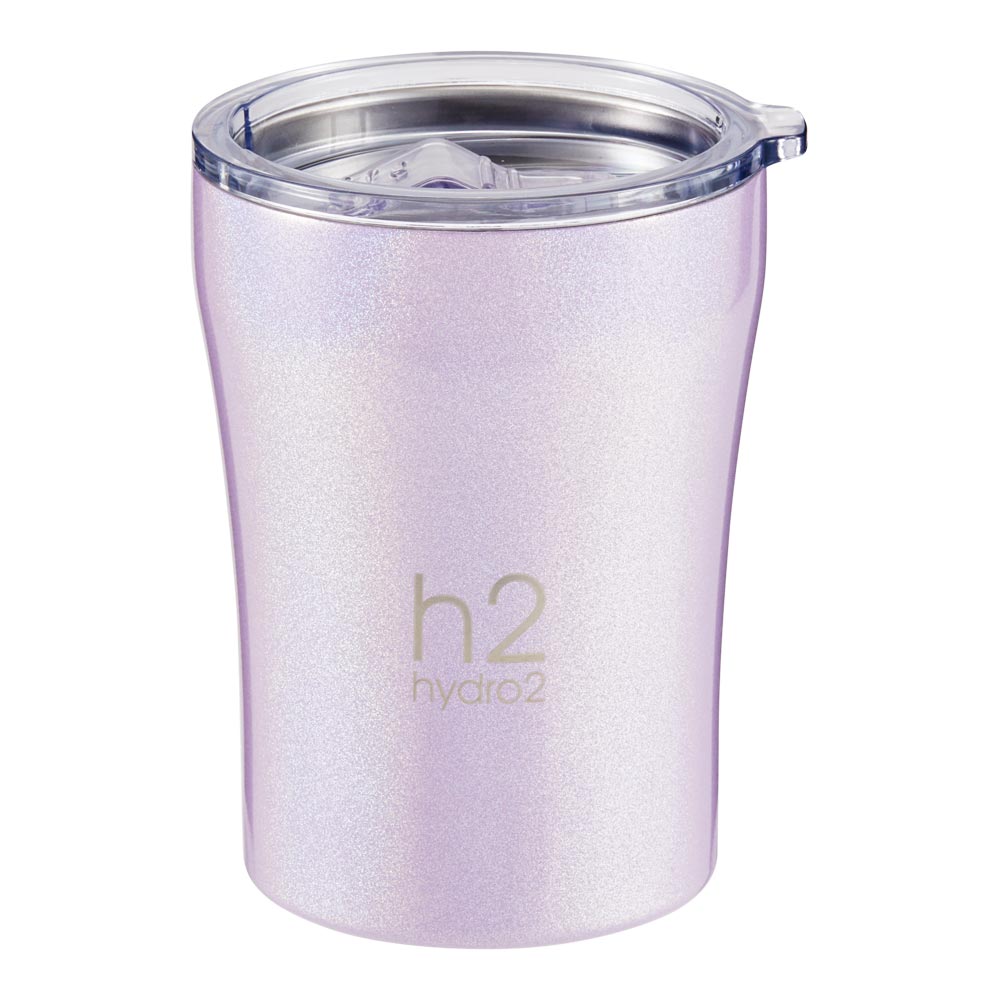 h2 Quench Stainless Steel insulated Travel Mug 300ml sparkle purple