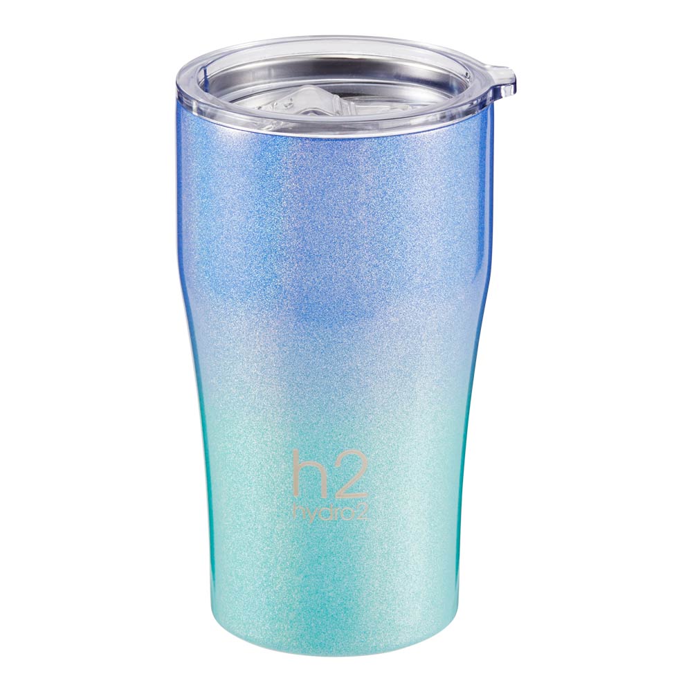 h2 hydro2 Quench Stainless Steel Insulated Travel Mug 500ml blue ombre