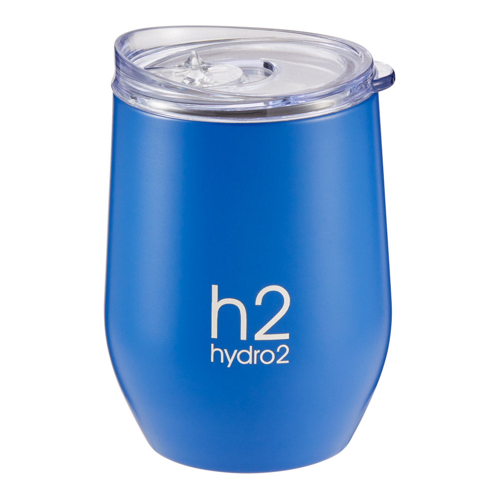 h2 hydro2 Quench Stainless Steel Wine Tumbler 350ml bold blue