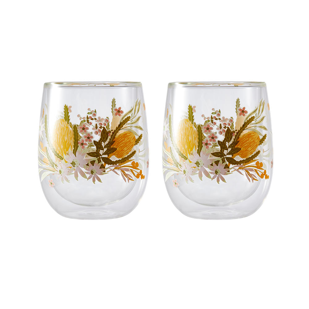 Alex Liddy Banksia Set of 2 Double Wall Glasses 250ml