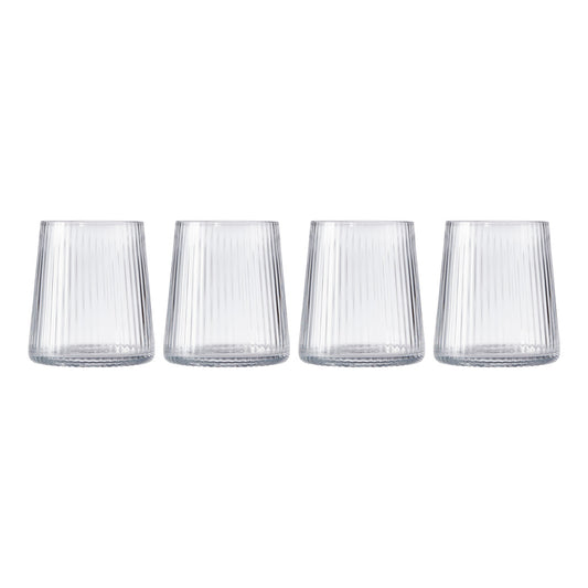 Alex Liddy Mode Set of 4 Ribbed Tumbler Glasses 270ml