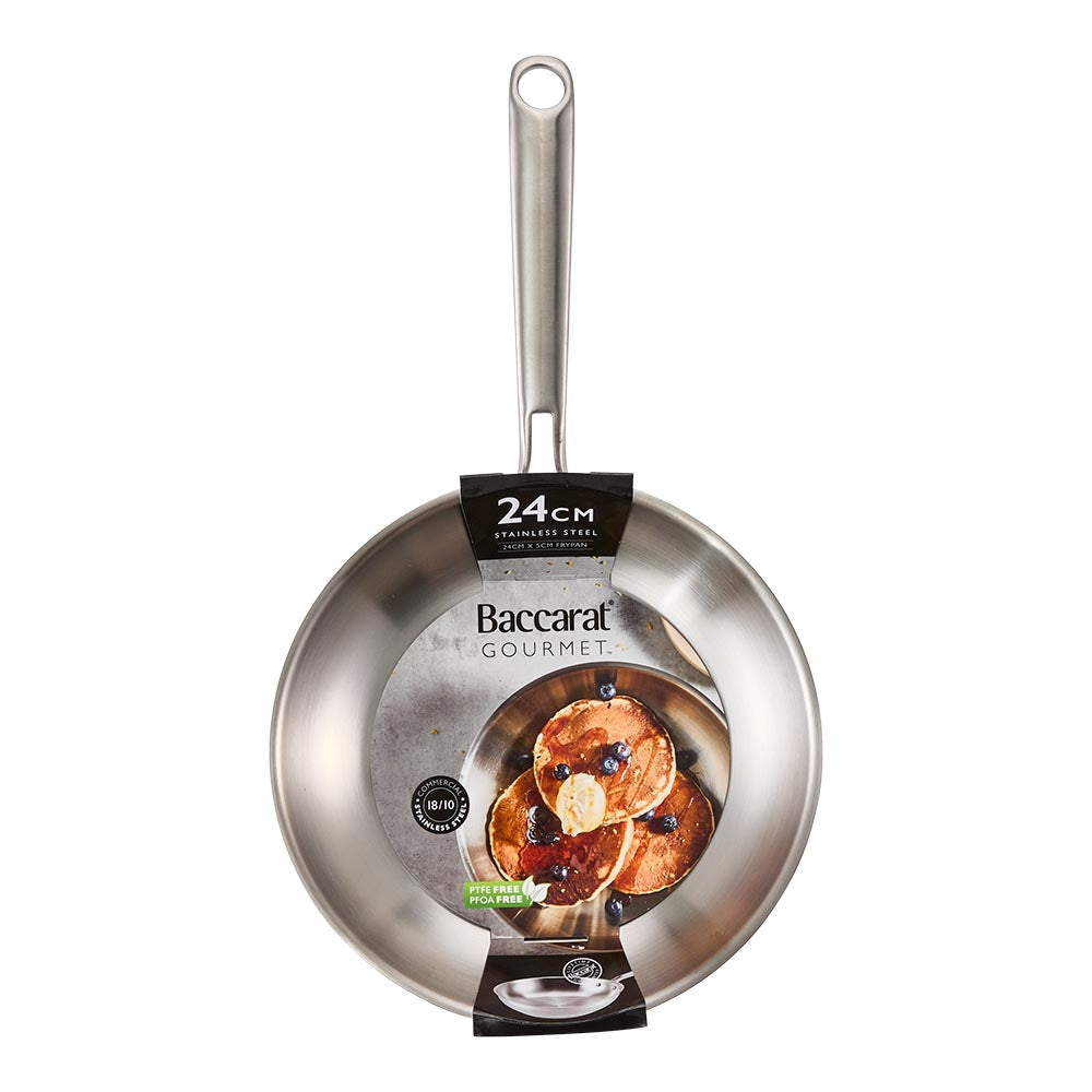 Baccarat Gourmet Stainless Steel Frypan 24cm packaging image at Robins Kitchen 