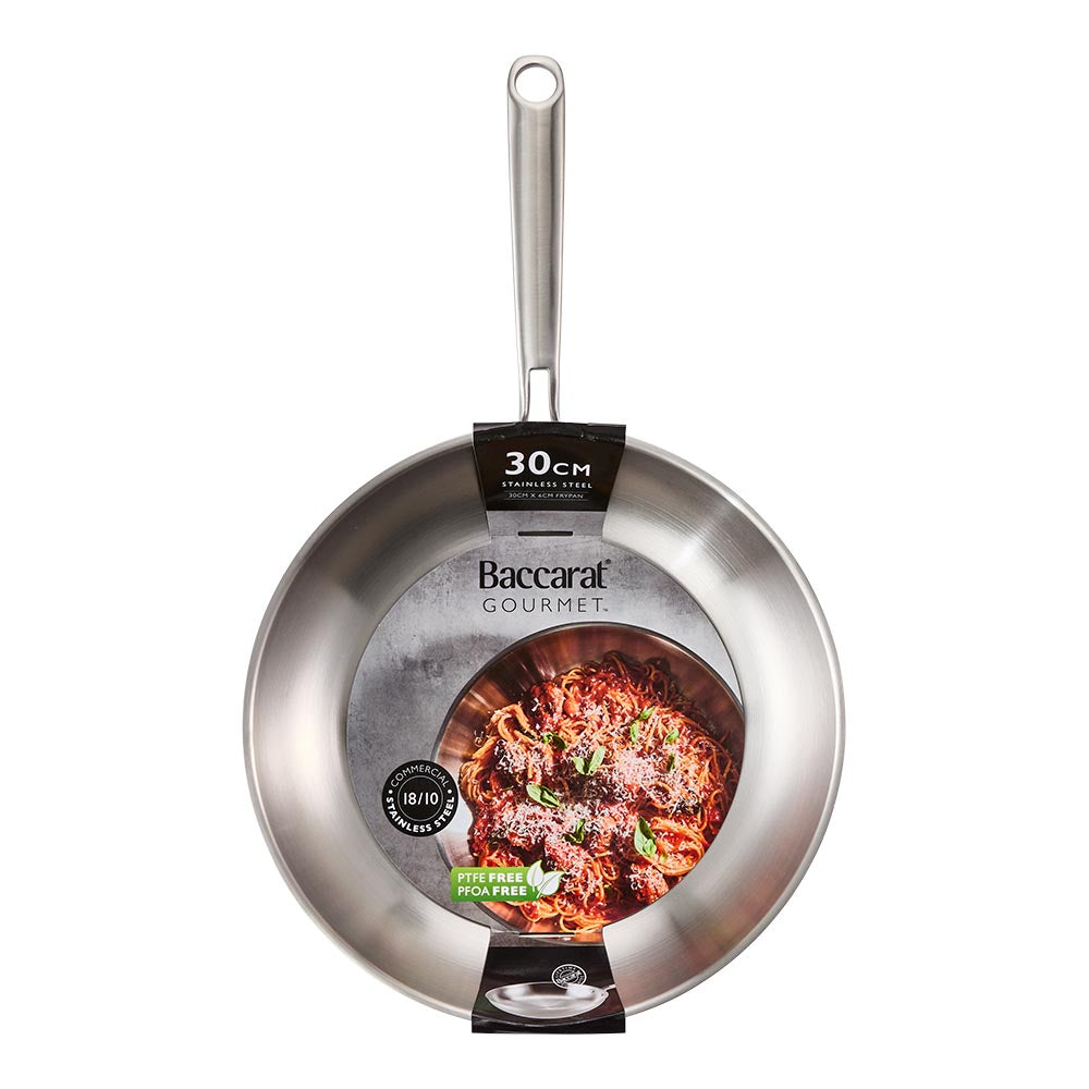 Baccarat Gourmet Stainless Steel Frypan 30cm packaging image at Robins Kitchen