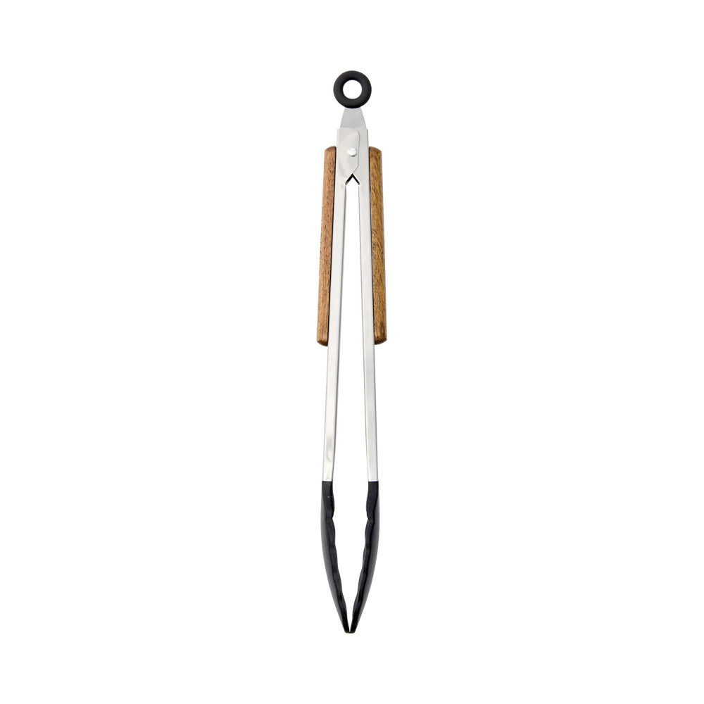 Alex Liddy Rustica Silicone Tongs with wooden handles in navy blue at Robins Kitchen