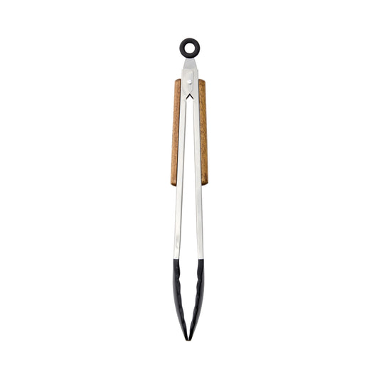 Alex Liddy Rustica Silicone Tongs with wooden handles in navy blue at Robins Kitchen