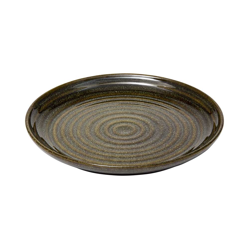 Alex Liddy Rustica Stoneware Plate 21cm in forest green at Robins Kitchen