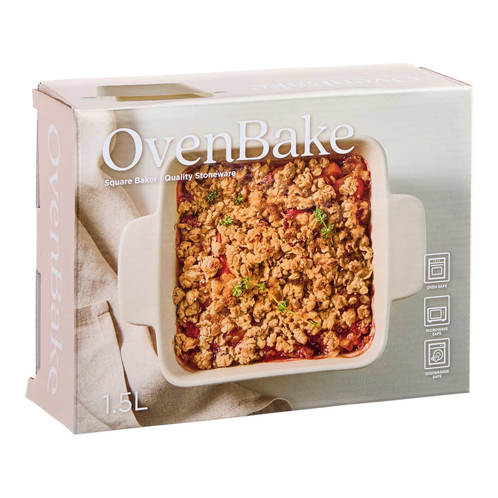 OvenBake Square Baker 1.5L Oat Cream at Robins Kitchen