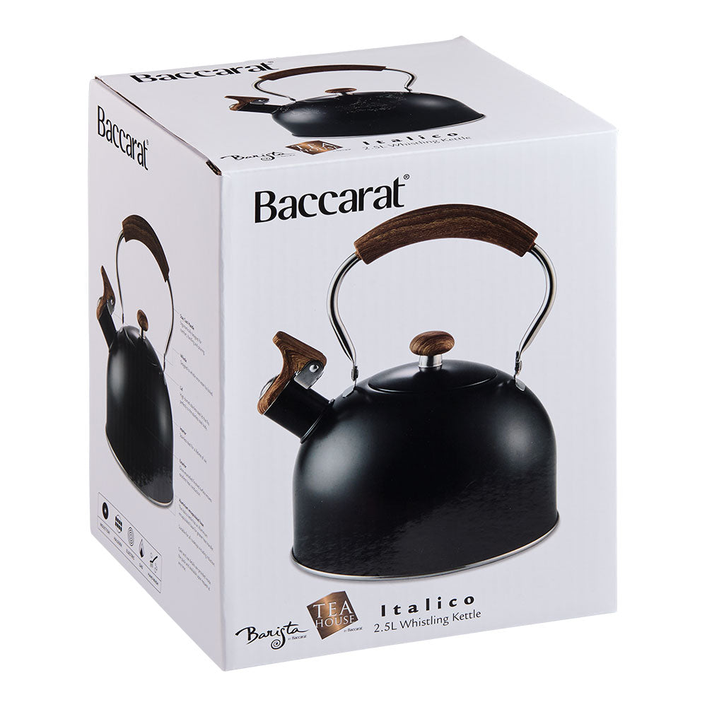 Baccarat Barista Tea House Italico Kettle 2.5L Black at Robins Kitchen