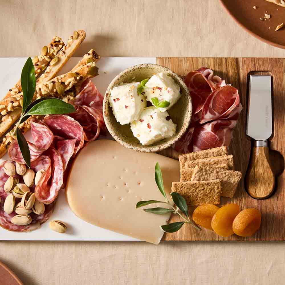 wood and marble cheese Board with magnetic Knife - Robins Kitchen
