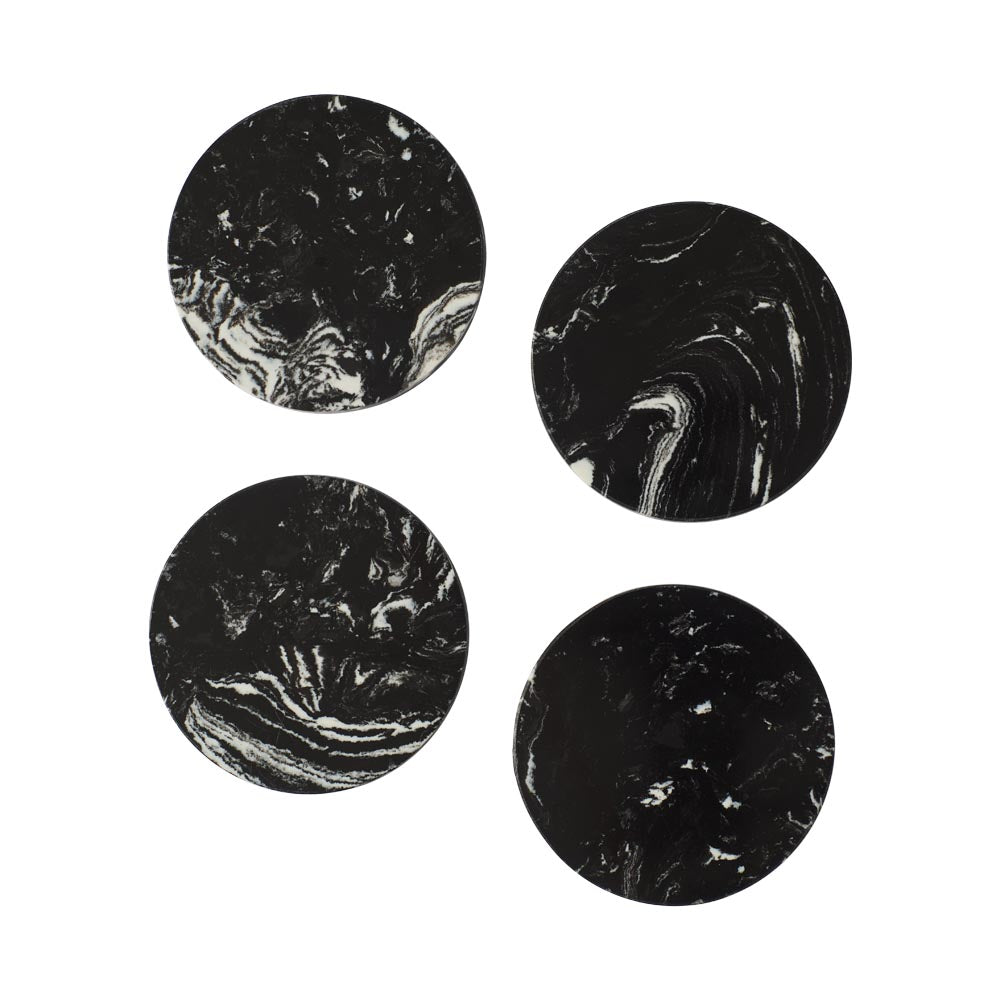 Alex Liddy Slate & Co Set of 4 Black Marble Coasters - Robins Kitchen