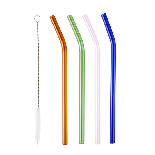 Alex Liddy Prisma Set of 4 Glass Straws - Robins Kitchen