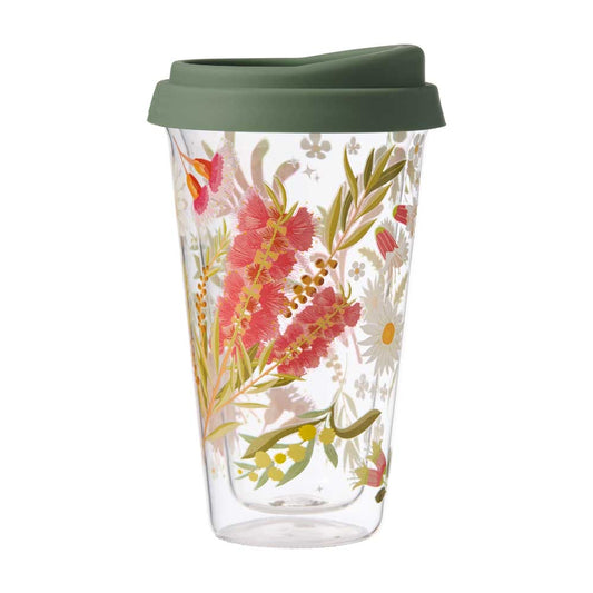 Alex Liddy Lottie Double Walled Glass Travel Mug 350ml - Robins Kitchen