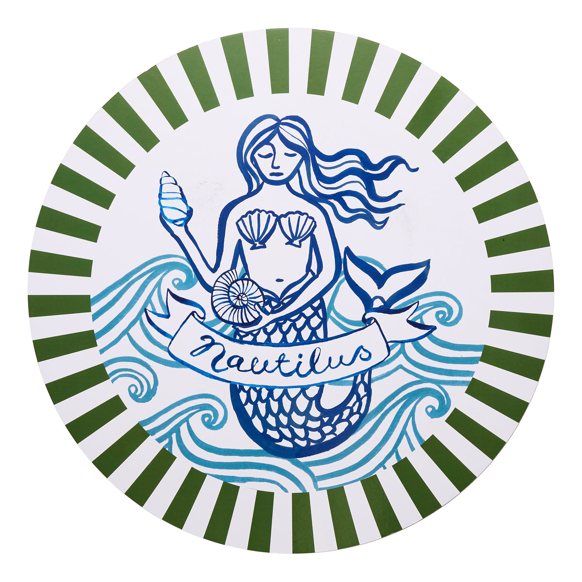 Porto Nautilus Set of 4 Round Placemats 34cm Del Mare
