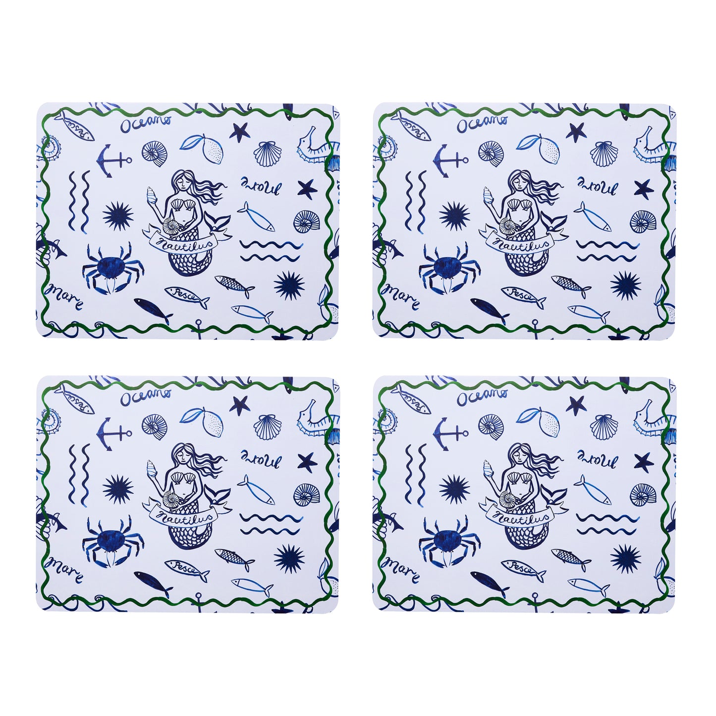 Porto Nautilus Set of 4 Placemats 34x26.5cm Siren