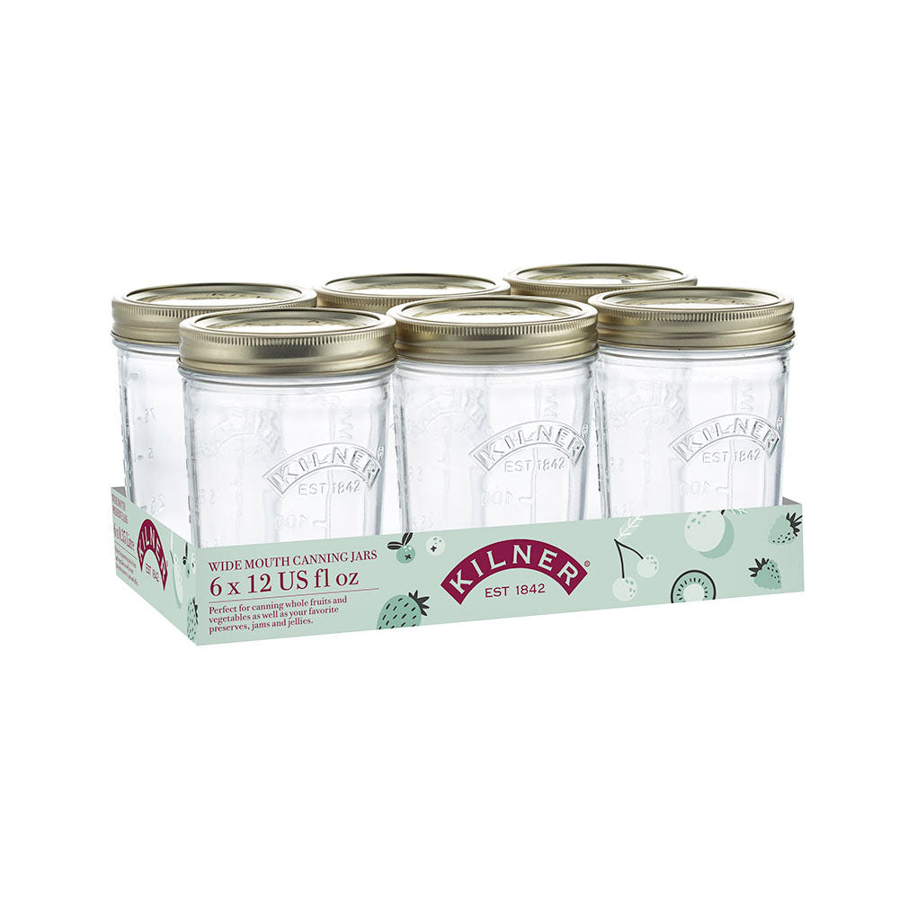 Kilner Set of 6 Wide Mouth Preserve Jars