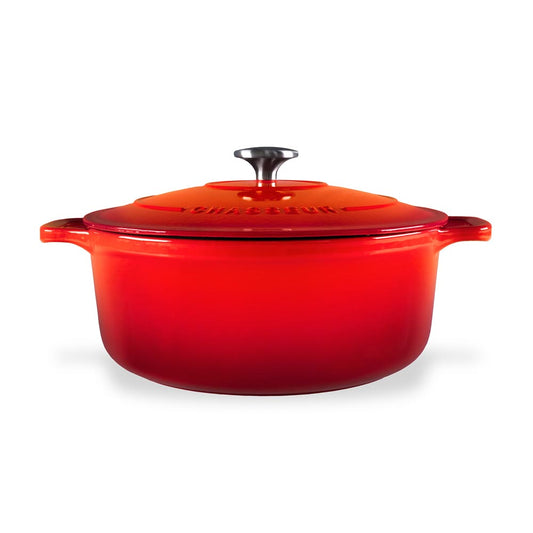 Chasseur Round French Dutch Oven 22cm 3.2L Red - Robins Kitchen