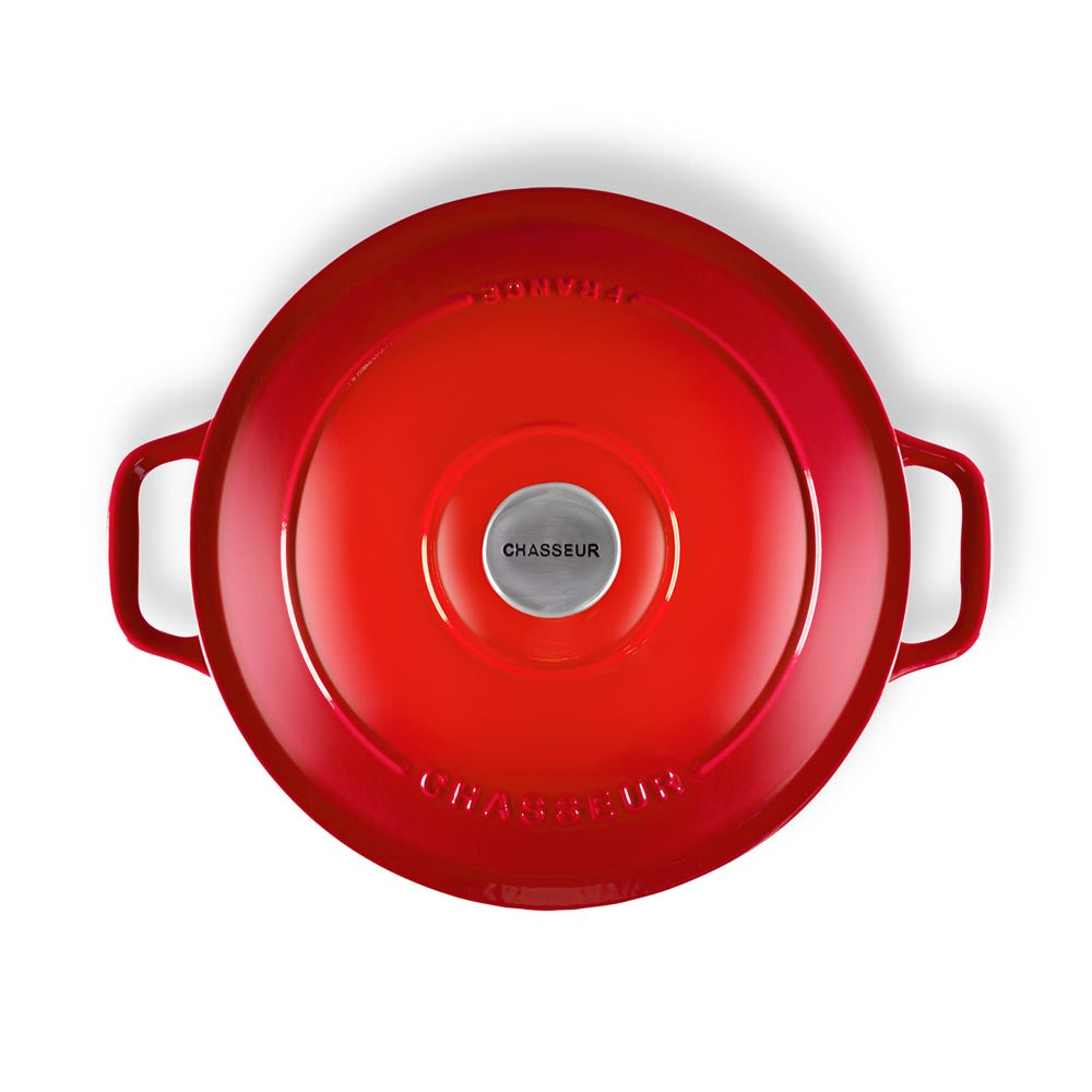 Chasseur Round French Dutch Oven 22cm 3.2L Red - Robins Kitchen