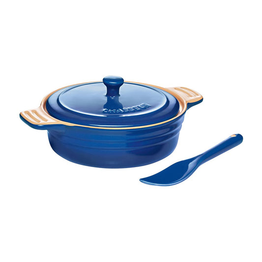 Chasseur Camembert Baker With Cheese Spreader Blue - Robins Kitchen